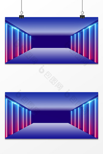 简约大气霓虹空间感年会背景图片