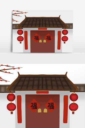 新年过年房屋房子