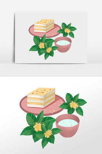 桂花糕美食图片