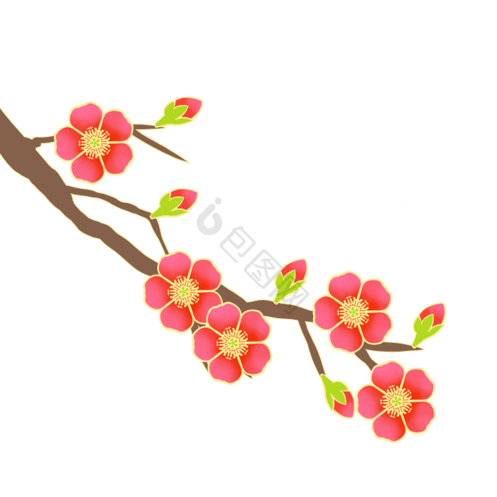 梅花枝图片-梅花枝素材免费下载-包图网