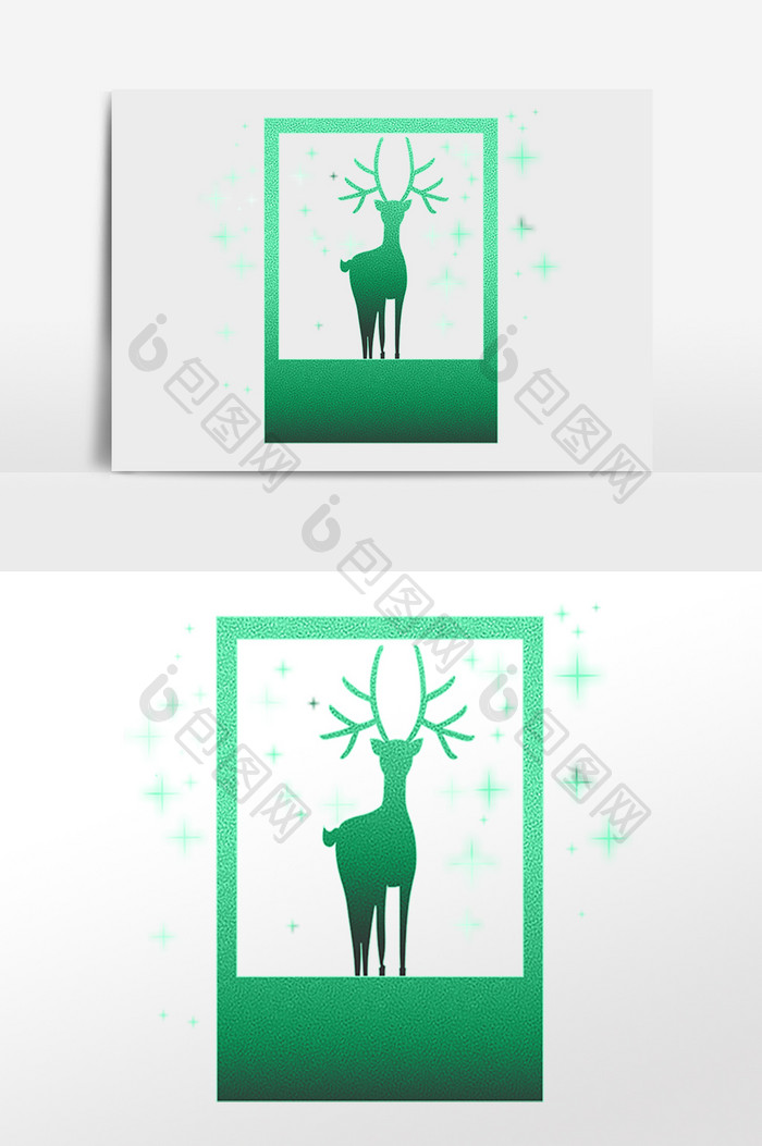森系鹿照片装饰画
