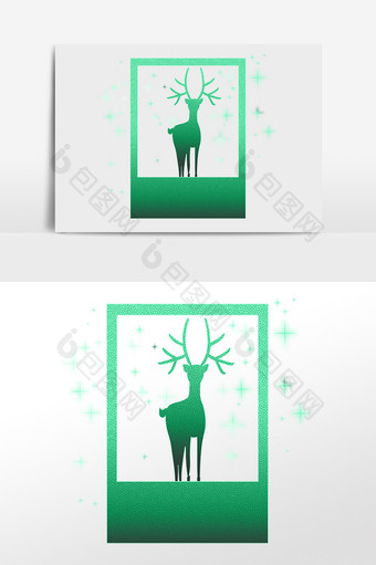 森系鹿照片装饰画图片