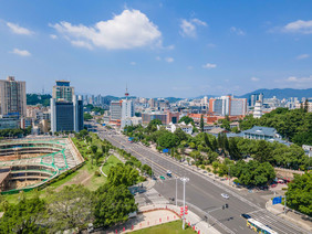 航拍福州城市建筑景观摄影图片