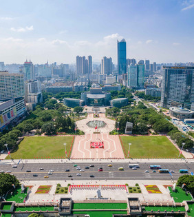 福州地标五一的福建大剧院摄影图片