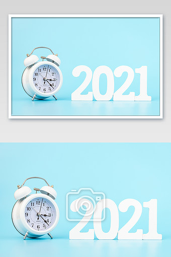 2021年新年时钟数字2021创意图片