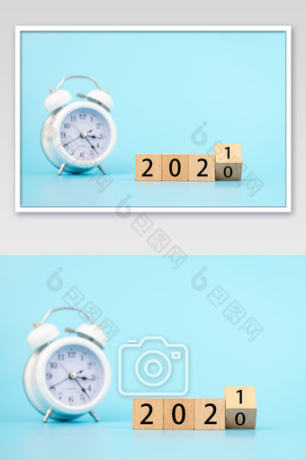 2021年新年时钟创意摄影图图片