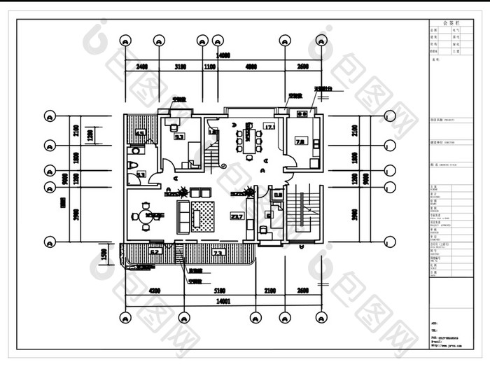 CAD精细化住宅楼户型带面积图库四