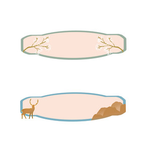 中式古风小鹿标题框