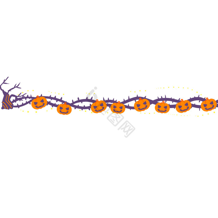 万圣节南瓜分割线图片