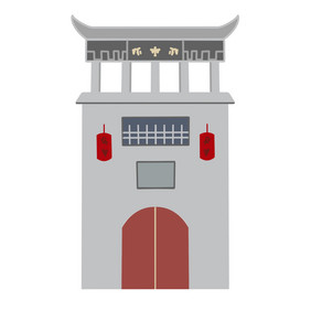 中式古风门楼大门