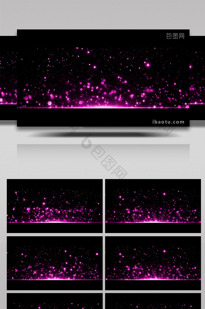 4K宽屏浪漫紫色粒子光斑背景视频