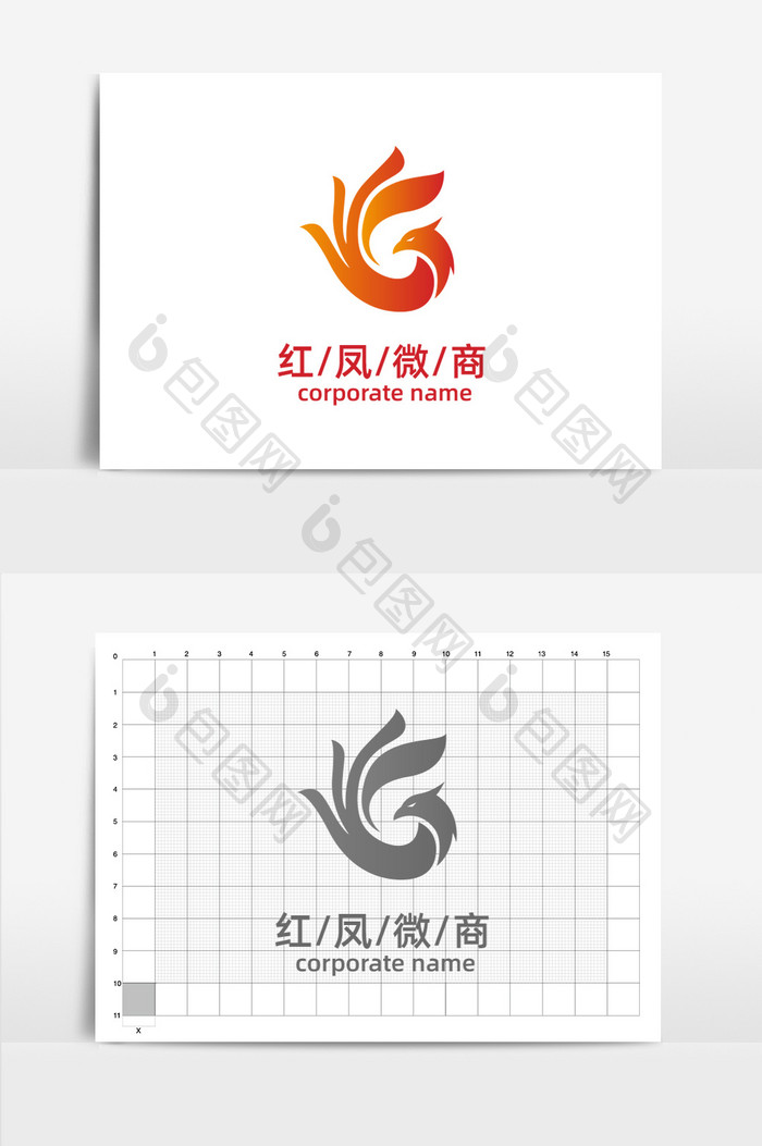 红凤商务凤凰标志logo
