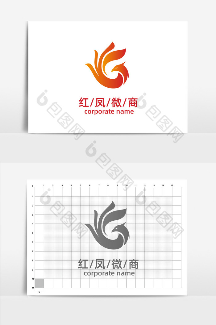 红凤凤凰标志logo图片图片