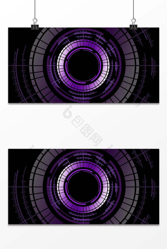 商务科技纹理光圈紫色背景图片