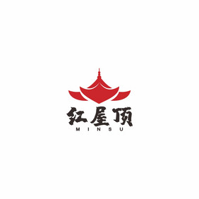 屋檐民宿中国风餐饮LOGO标志VI