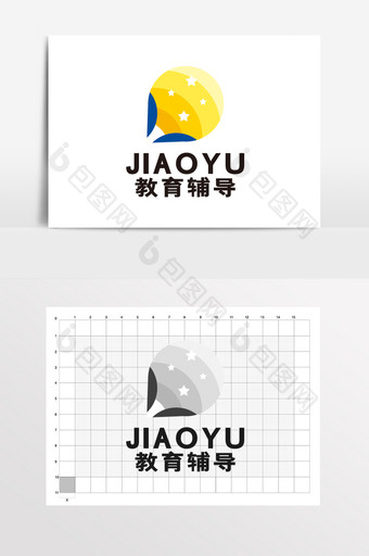 教育早教在线辅导启明灯光LOGO标志VI图片