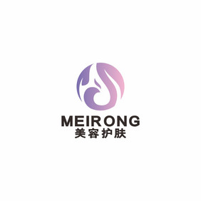 美容凤凰叶子美发化妆品LOGO 标志VI