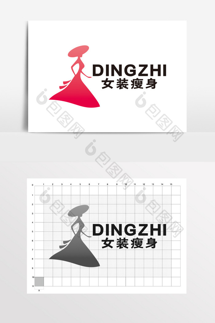 女装私人定制服装礼服瘦身LOGO标志VI