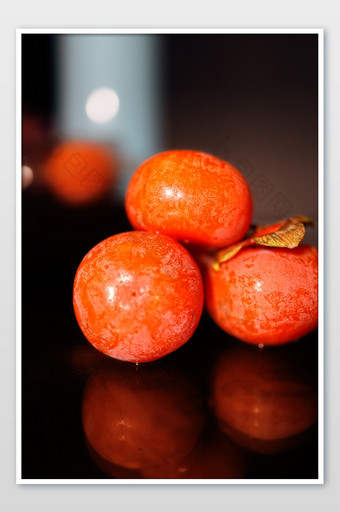 丰收秋天的水果柿子图片