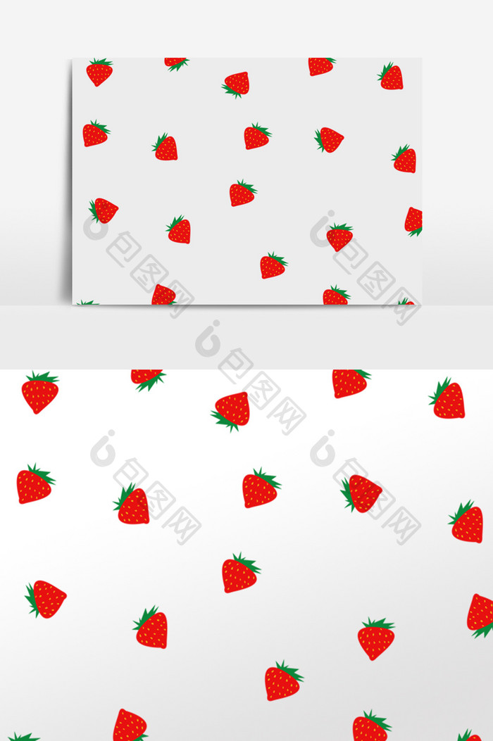 可爱水果草莓底纹