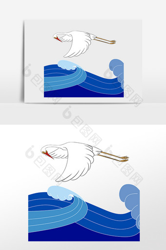 海鸟鸟类白鹭海浪图片