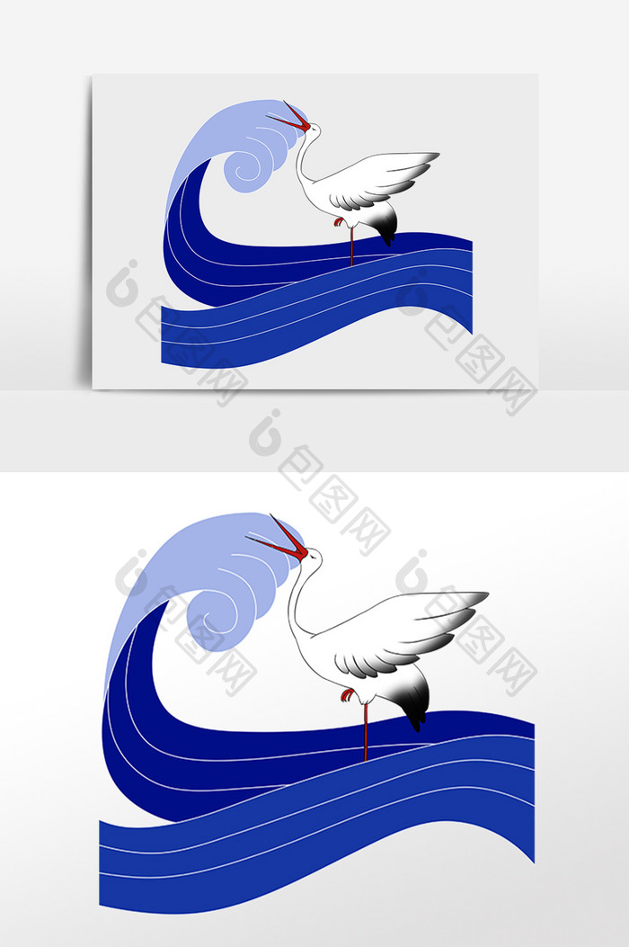 白鹭海浪海鸟鸟类
