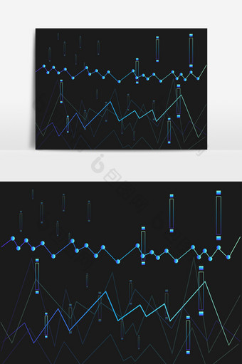 蓝色商务点线科技线条图片