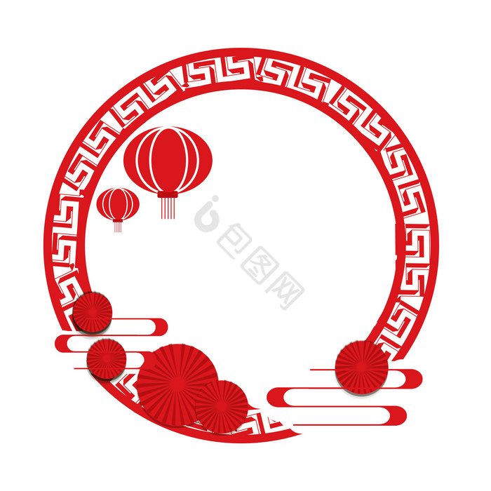 新春春节红灯笼边框图片
