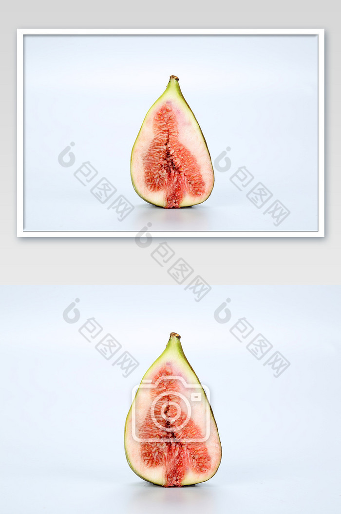 新鲜无花果水果切开半个图片图片