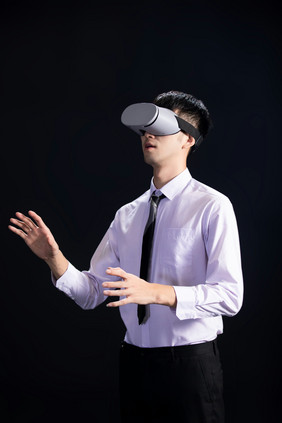 商务大气科技虚拟VR体验新奇摄影图
