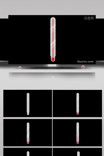 简约扁平画风生活用品类医疗温度计MG动画图片
