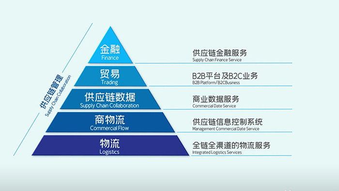 简洁干净科技金字塔结构图