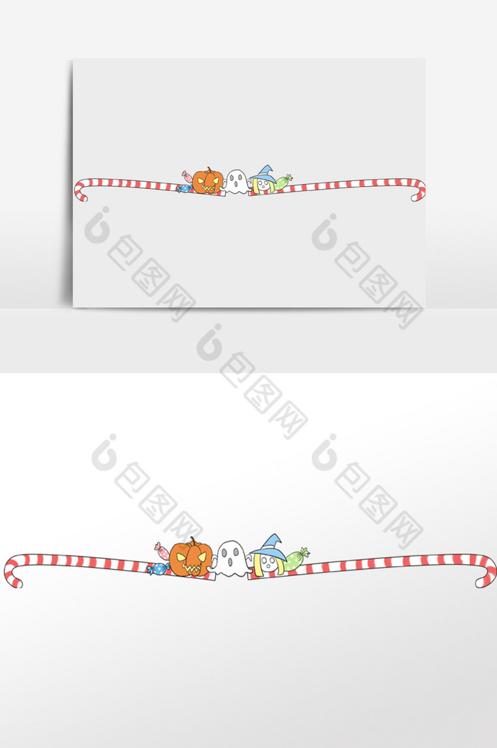万圣节南瓜灯幽灵分割线图片图片