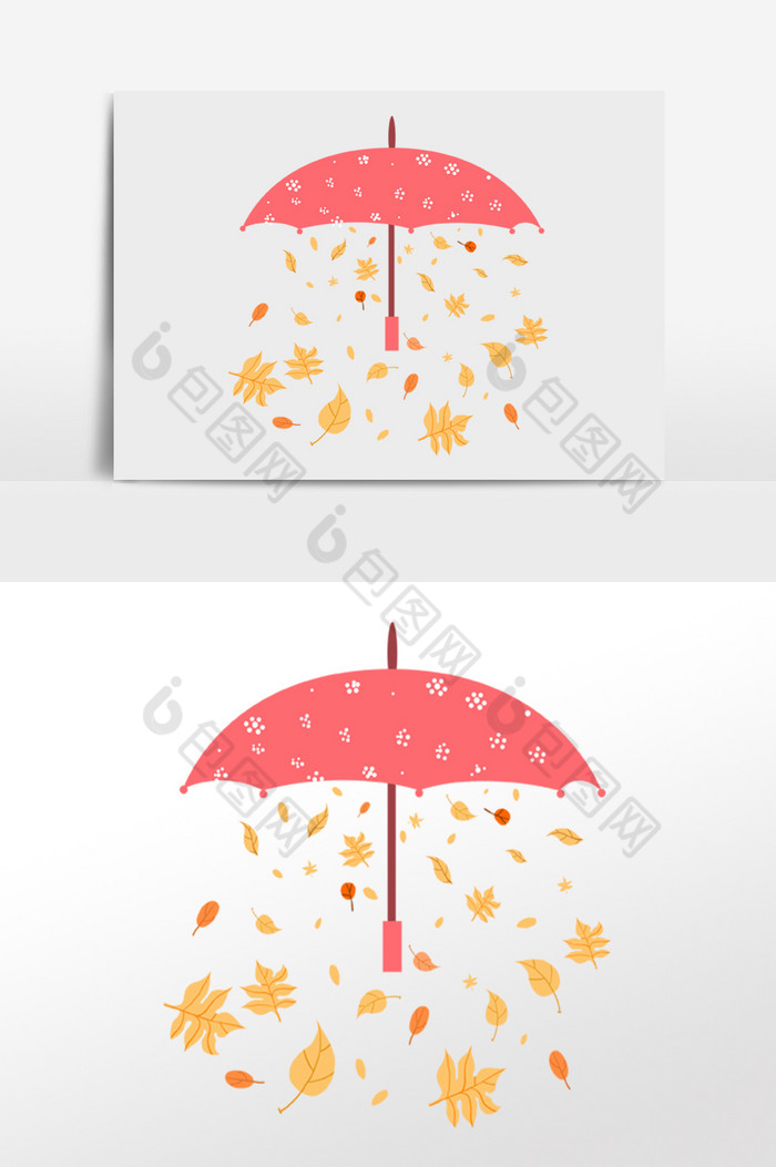 秋季飘落树叶雨伞图片图片