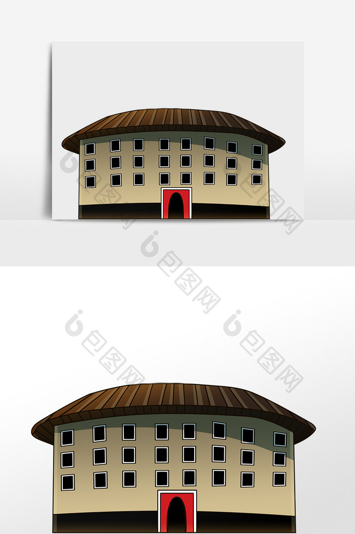 土楼围楼客家古建筑