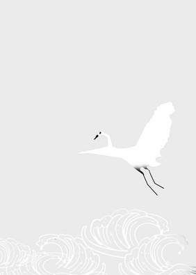 白鹭海浪大海海鸟