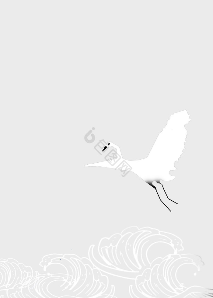 白鹭海浪大海海鸟图片