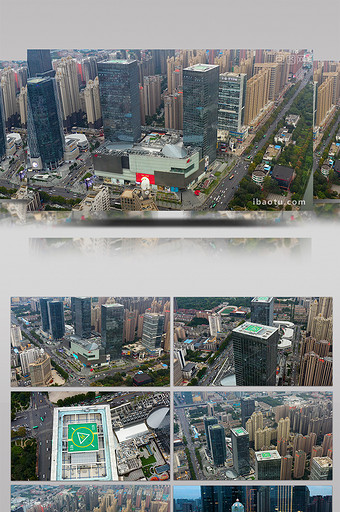 郑州城市建筑群高楼林立日夜实拍宣传片素材图片