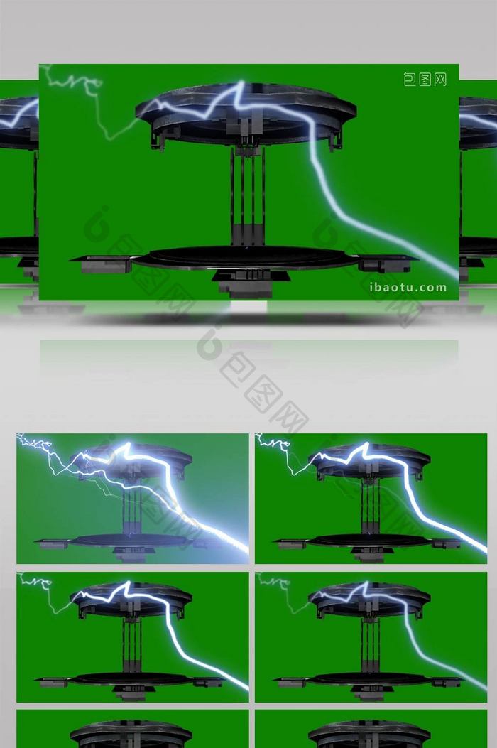 科技机械闪电闪烁合成视频