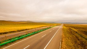 航拍内蒙古公路道路