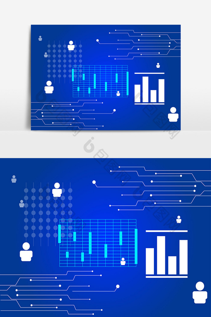 蓝色商务科技数据