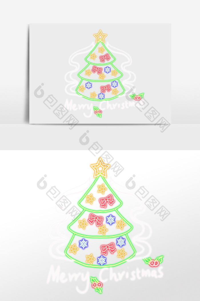 圣诞彩灯圣诞树装饰图片图片