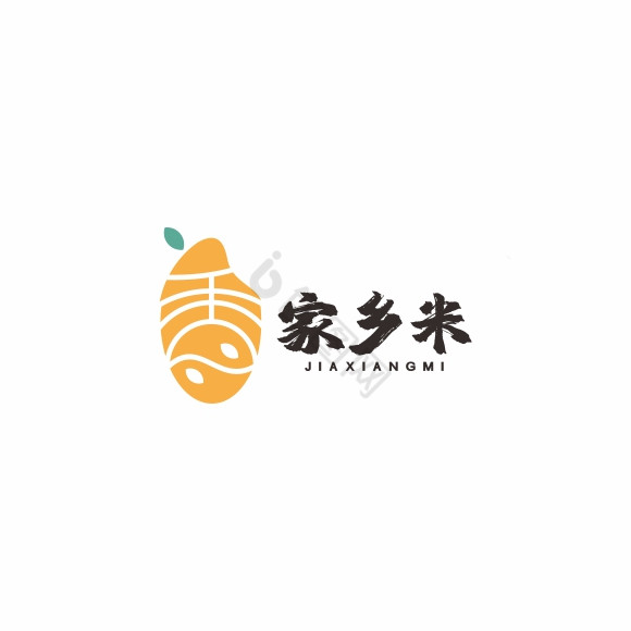 大米农业粮食电商食品LOGO标志VI图片