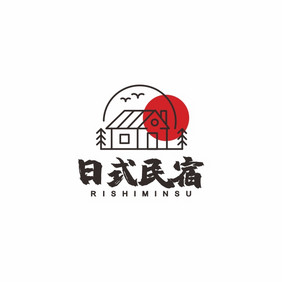 日式民宿小清新餐饮家纺LOGO标志VI