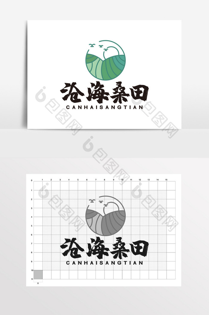 粮食特产农产品美食LOGO标志VI大米