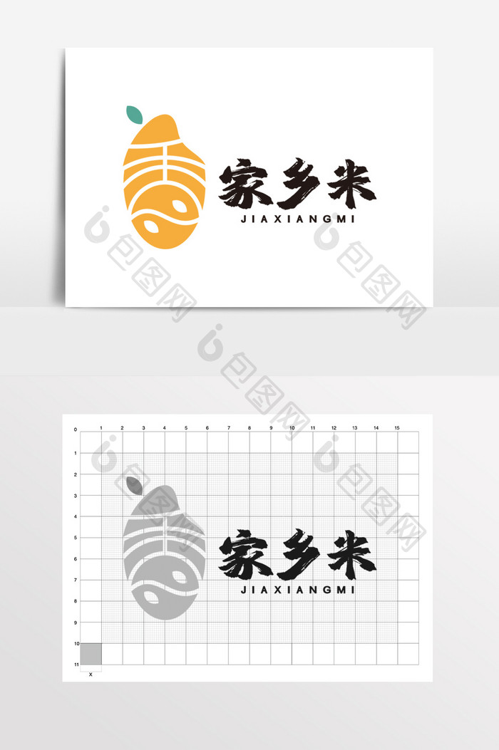 大米粮食农产品土特产LOGO标志VI