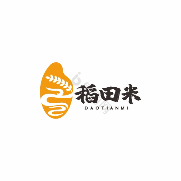 大米粮食农产品土特产logo标志vi模板-包图网