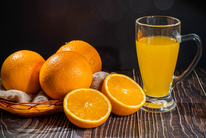 橙子橙汁果汁饮品图片