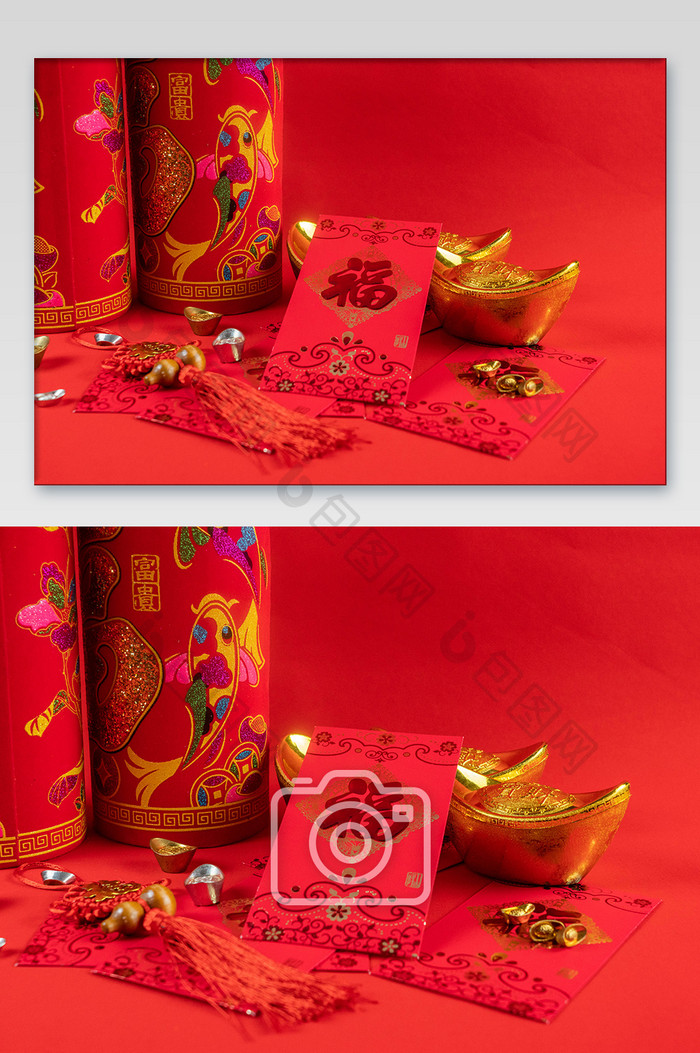 新年中国结和红包