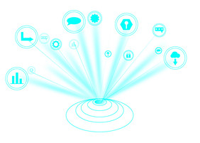 蓝色科技信息图标